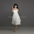 Empire Sweetheart Knee-length Chiffon Two-layer